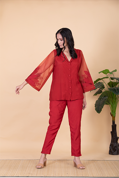 Chambray & Co.'S Suzie Vegan Silk Coord Set