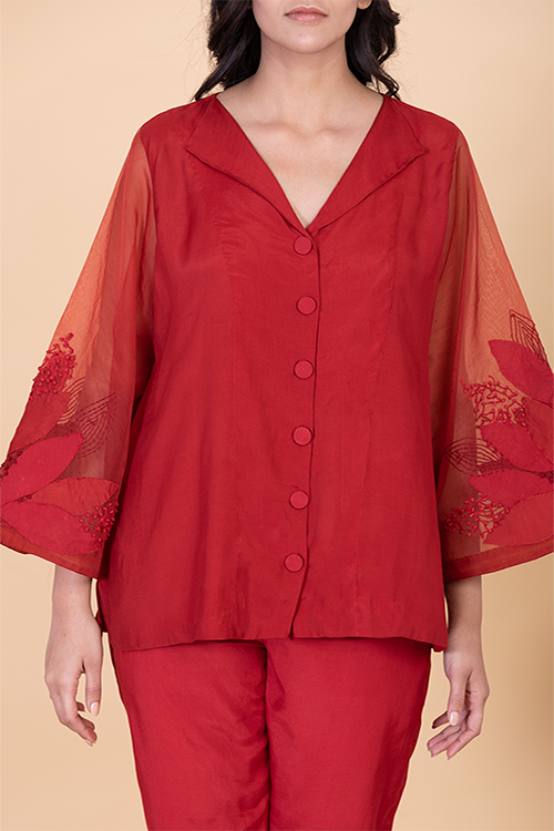Chambray & Co.'S Suzie Vegan Silk Coord Set