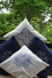 Okhai Kaleidoscope III A2 Embroidered Blue Cushion Cover Online