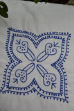 Okhai Kaleidoscope III B4 Embroidered White Cushion Cover Online