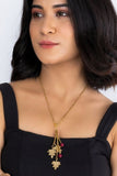 Miharu Dokra Triangle Brass Chain Necklace