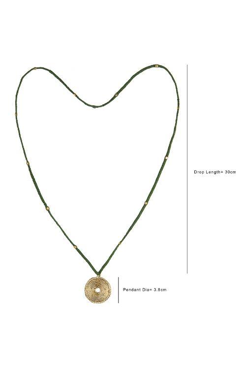 Miharu Long Round Pendant
