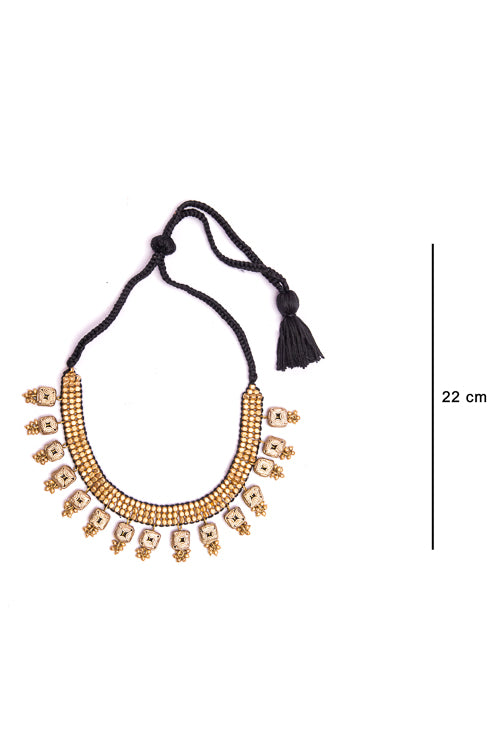 MihaRU Dhokra Brass Beaded Princess Choker