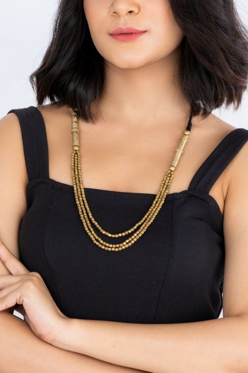 Miharu Dhokra Jasmine Necklace CD1954