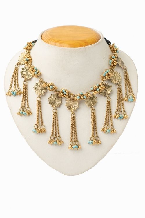 Miharu Rati Semi-Precious Brass Necklace