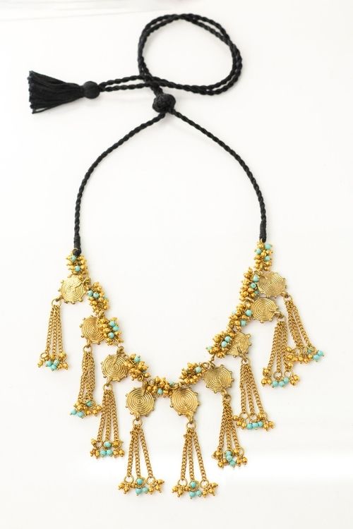 Miharu Rati Semi-Precious Brass Necklace