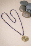 Miharu Blue Long Octa Beaded Necklace
