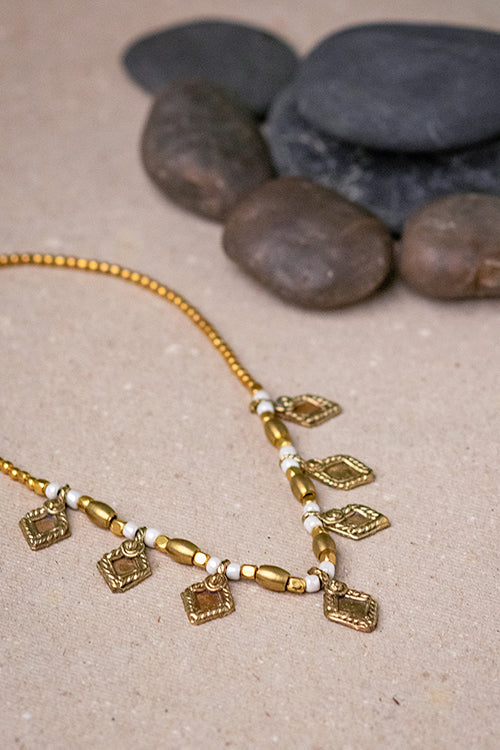 Miharu Dokra Diamond Collar Necklace