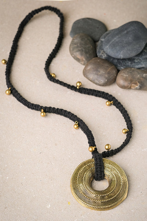 Miharu Tribal Dokra Long Necklace