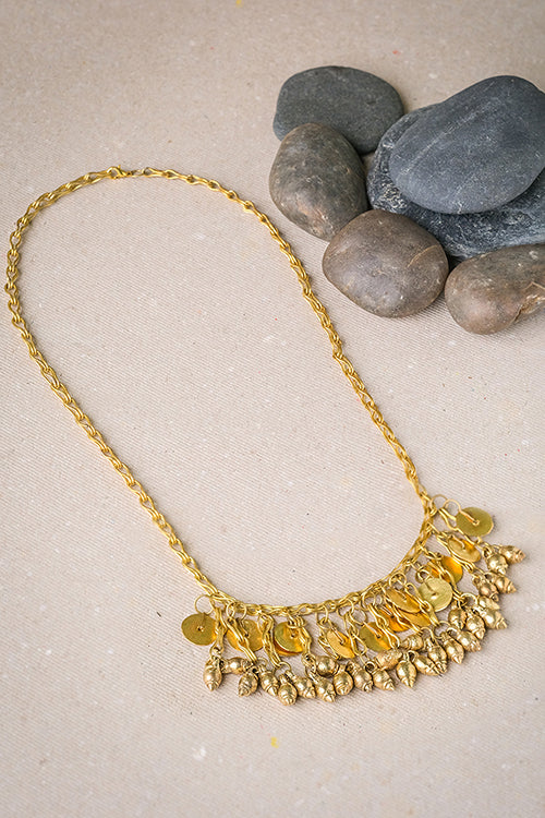 Miharu Bullet Handmade Brass Chain Necklace