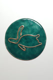 Set of 2 Fridge Magnets - Dolphin & Green Turtle By Ekibeki