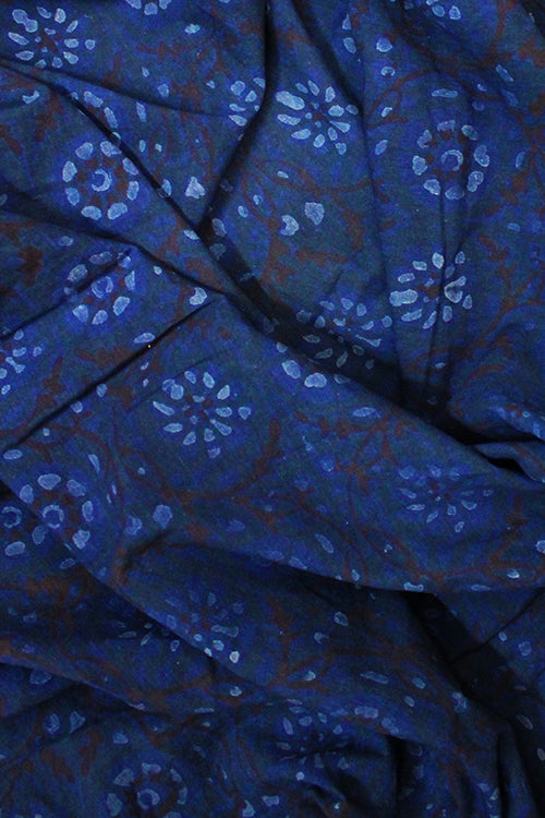 Creative Bee 'PRABHATI' Natural Dyed Block-Printed Cotton Fabric (0.5 Meter)