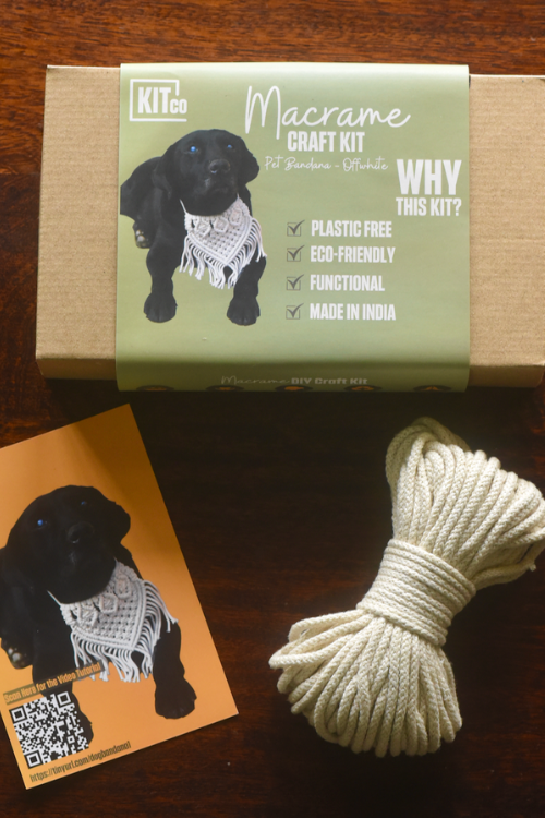 Indian Yards ‘Dog Bandana’ Macrame Diy Plastic Free Craft Kit