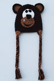 Ajoobaa "Bear Face" Handmade Crochet Braided Kids Beanie