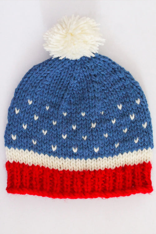Ajoobaa "Pom-Pom" Handmade Knitted Winterwear Cap For Kids