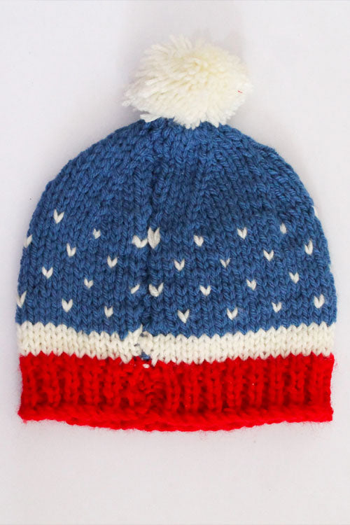 Ajoobaa "Pom-Pom" Handmade Knitted Winterwear Cap For Kids