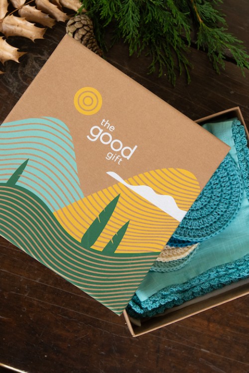 The Good Gift, Coasters & Napkins Combo, Anjana, Blue