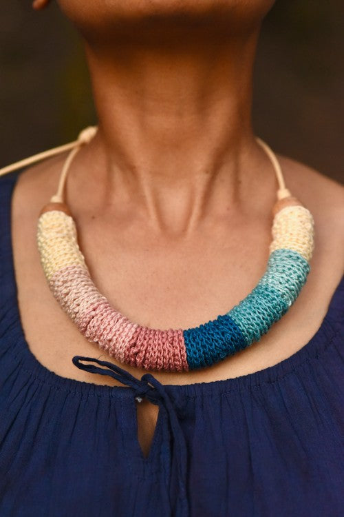The Good Gift, Necklace, Aarohi, Crochet, Pastel Multi