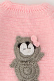 Ajoobaa "Pink Bear" Handknitted Girls Pullover