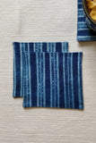Leera Shibori Blue Stripes Coasters (Set of 4)