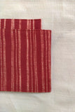 Leera Shibori Terracotta Stripes Coasters (Set of 4)