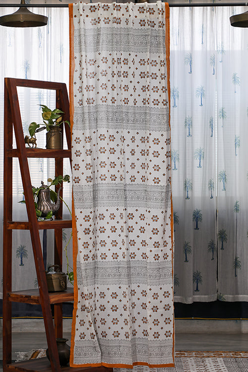 SootiSyahi 'Sparkling Star' Handblock Printed Cotton DoorCurtain