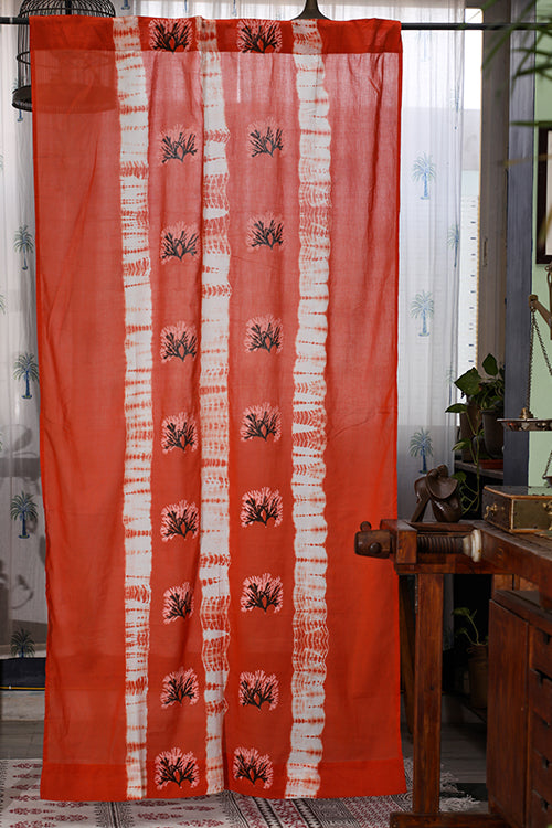 SootiSyahi 'Madhuban' Handblock Printed Cotton DoorCurtain
