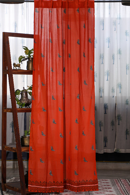 SootiSyahi 'Dawning Pastel' Handblock Printed Cotton DoorCurtain