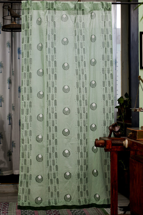 SootiSyahi 'Pastel Dreams' Handblock Printed Cotton DoorCurtain
