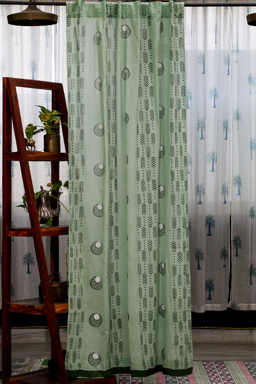SootiSyahi 'Pastel Dreams' Handblock Printed Cotton DoorCurtain