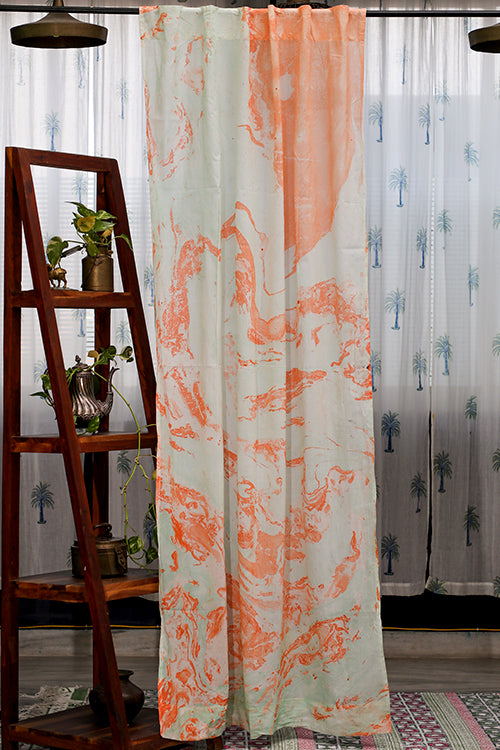 SootiSyahi 'Neela Aasman' Handblock Printed Cotton DoorCurtain