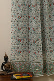 Sootisyahi 'Floral Blossom' Handblock Printed Voile Cotton Curtain-48