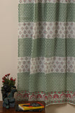 Sootisyahi 'Floral Blossom' Handblock Printed Voile Cotton Curtain-49