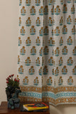 Sootisyahi 'Floral Blossom' Handblock Printed Voile Cotton Curtain-50