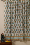 Sootisyahi 'Floral Blossom' Handblock Printed Voile Cotton Curtain-50