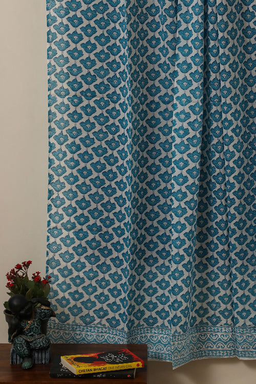 Sootisyahi 'Ambar' Handblock Printed Voile Cotton Curtain