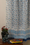 Sootisyahi 'Blooming Sky' Handblock Printed Voile Cotton Curtain
