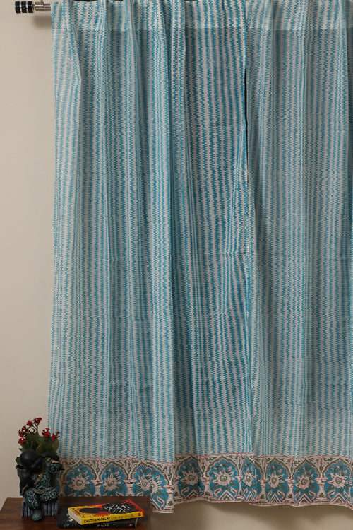 Sootisyahi 'Ambar' Handblock Printed Voile Cotton Curtain-60