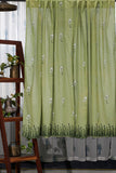 SootiSyahi 'Jungle Tale- Pastel Green' Handblock Printed Cotton WindowCurtain