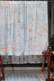 SootiSyahi 'Dreams of Heaven'  Hand Marble Printed Cotton Window Curtain