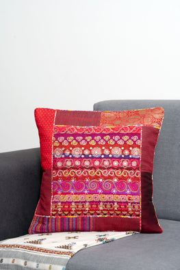 Sodha Pakko Hand Embroidered Cushion Cover