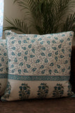 Sootisyahi 'Sky Blossom' Handblock Printed Cotton Cushion Cover Set-38