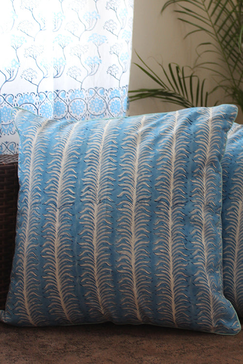 Sootisyahi 'Ambar' Handblock Printed Cotton Cushion Cover Set-40