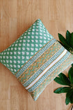 SootiSyahi 'Web of color' Handblock Printed Cotton Cushion Set Of Two