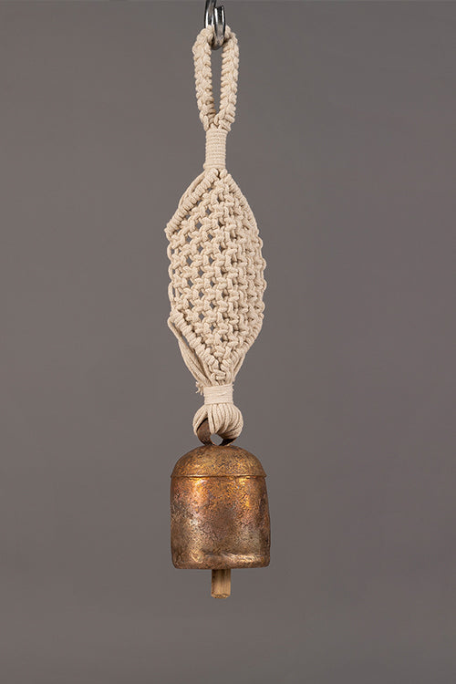 108Knots Classic Wide Hand-Knotted Wind Chime with Metal Bell