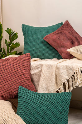 Classic Hand Knitted Cotton Cushion Cover Online