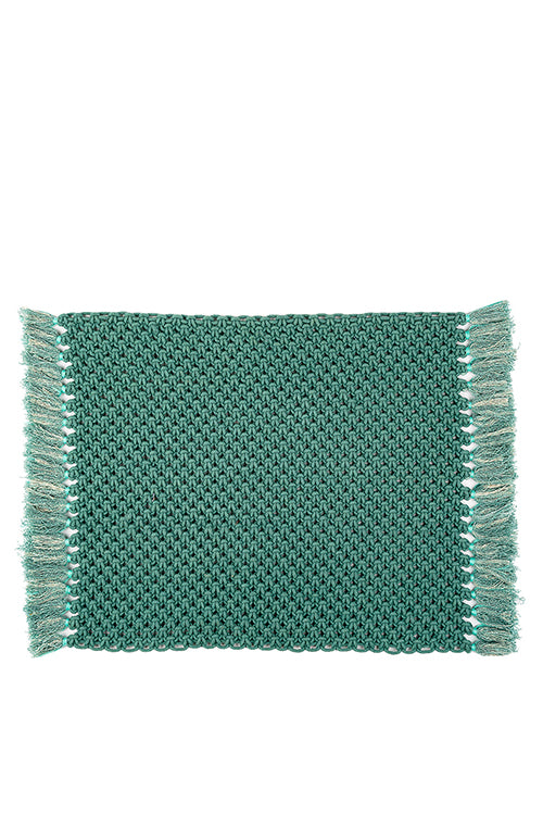 One 'O' Eight Knots Classic Hand-Knotted 100% Cotton Placemat (set of 2)