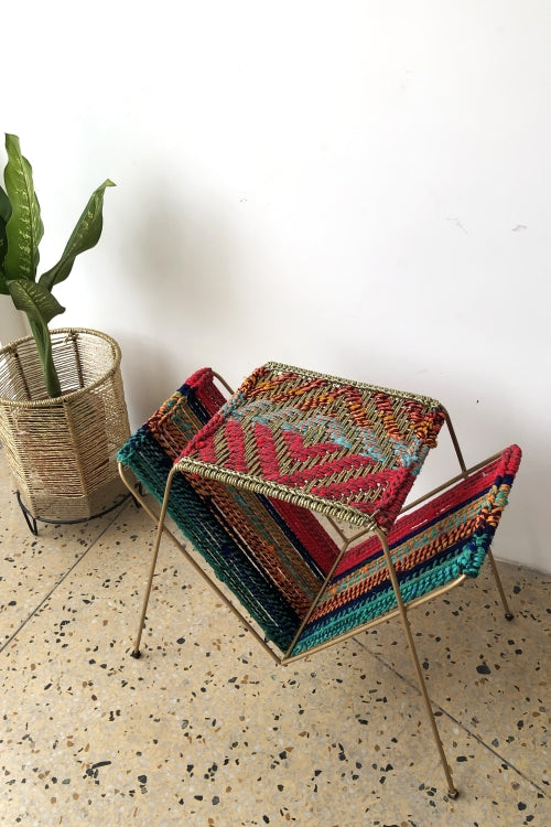 Sirohi Newspaper Jute & Textile Tray Table