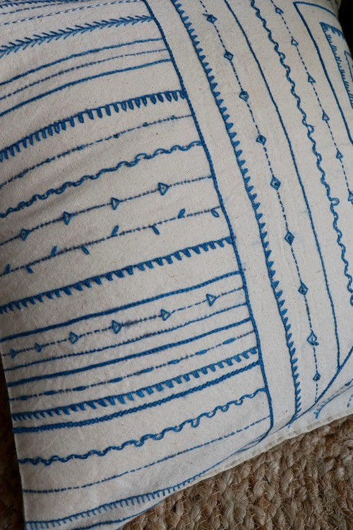 Okhai 'Tokai' Hand Embroidered Cushion Cover