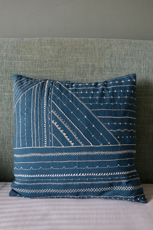 Okhai 'Dimmet' Hand Embroidered Cushion Cover